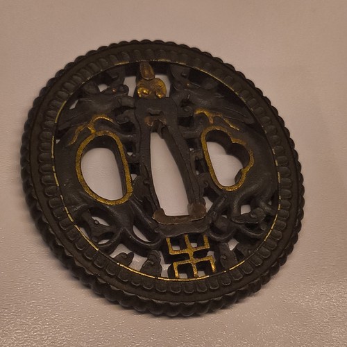 Tsuba eisen drachen - , 7,5x