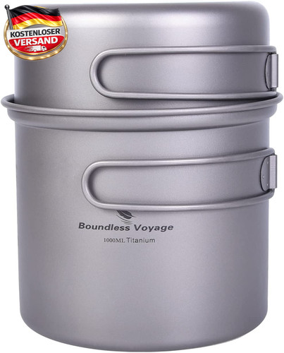 Ultraleichtes titan topf set - titan,