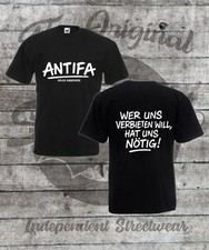 T-Shirt Größe S - 4XL FCK NZS AFD Antifa verbot verbieten 161 Gegen Nazis Punk