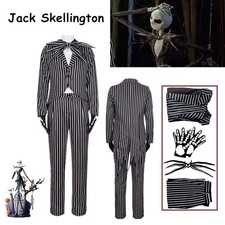 Jack Skellington Cosplay Kostüm Der Albtraum vor Weihnachten Dress Up Outfit