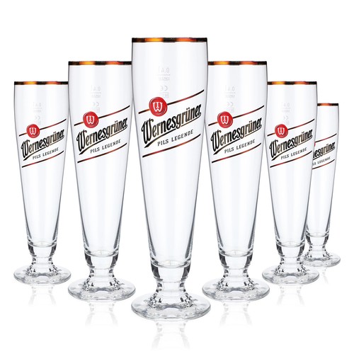 Wernesgrüner bier glas - 6x,