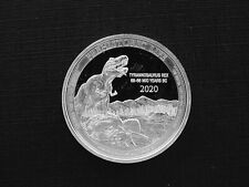 1 Unze Feinsilber Tyrannosaurus Rex , 20 Francs, Kongo 2020, STGL, verkapselt