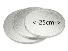 Cake Board rund silber 25cm