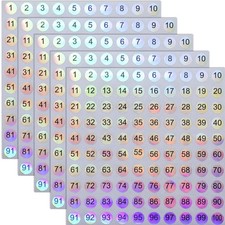 Zahlen Aufkleber 1-100, 5
