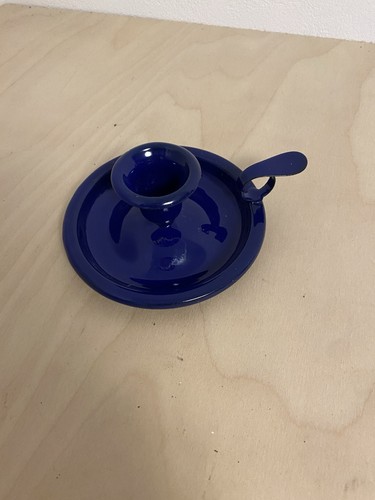 Emaille kerzenständer blau - kerzenständer,