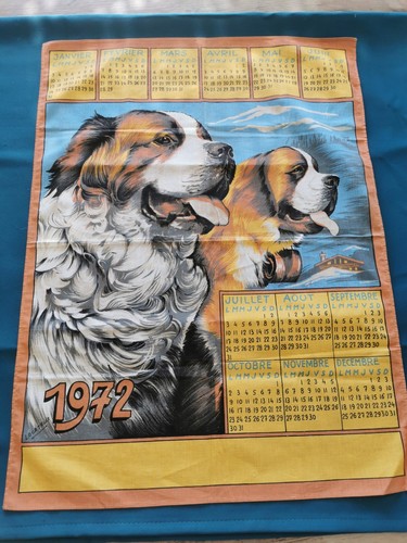 Altes geschirrtuch kalender - altes,