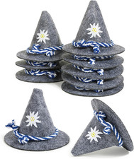 10 Stücke Mini Oktoberfest Hut Klein Filzhut Trachtenhütchen Deko Bayrische Deko