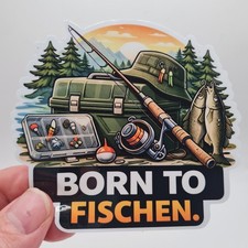 Born To Fischen Sticker Angler