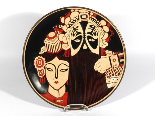China lackteller art deco - china,