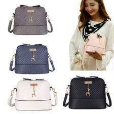 Damen Frauen Umhängetasche Messenger Bag Hirsch Anhänger Handtasche Schultertasche