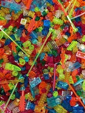 LEGO® 200 Stück Steine Neon transparent  Kleinteile