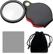 5-fache Mini Taschenlupe Dreh-