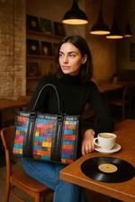 Multicolor Patchwork Tasche