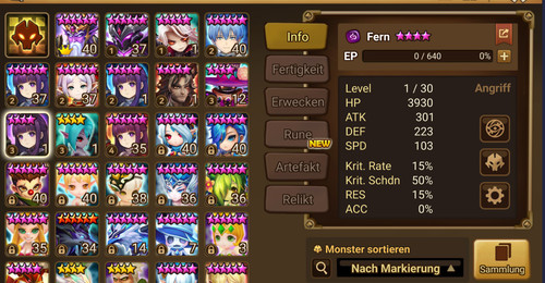 Summoners war ld5 manannan - 2x,