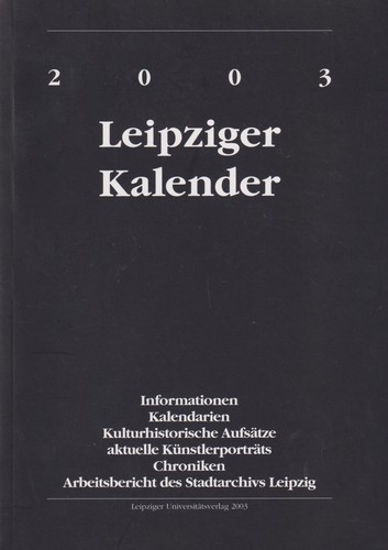 Buch leipziger kalender 2003 - leipziger,