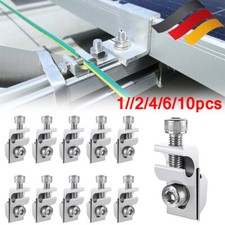 Kabelklemme Erdungsklemme Alu Edelstahl PV Solarpanel Erdung Blitzschutz Klemme