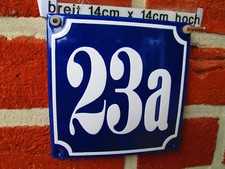Hausnummer Nr. 23a weiße Zahl