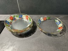 6x Glasschalen mit bunten Mustern