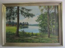 Ölgemälde Ölbild Landschaftsbild Leinwand sign. Goldrahmen Weihnachtsgeschenk 