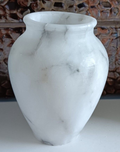 Vase klein alabaster 10 - klein,, alabaster.