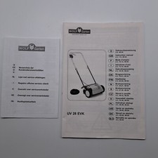 WOLF-Garten Elektro-Vertikutierer UV 28 EVK Gebrauchsanweisung/KD-Werkstätten   