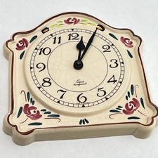 Vintage Wanduhr Keramik 21x22