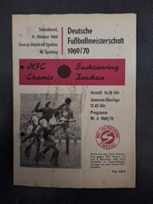 BSG Sachsenring Zwickau : HFC Chemie 11.10.1969 Programm DDR oberliga Orginal