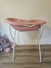 Babybadewanne rosa mit Gestell