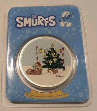 1 Oz Silbermünze - Schlumpfine Schlitten - Die Schlümpfe - Niue - 2023