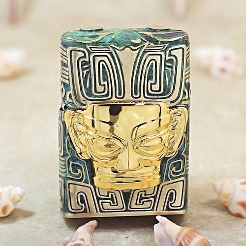 Zippo sanxingdui golden mask - sanxingdui,