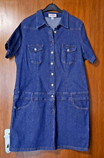 111 - John Baner Jeanskleid Gr. 46 mit Taschen und Knöpfe, Halbarm
