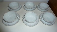 6 Suppentassen mit 6 Untertassen Hutschenreuther Mainau Maria Theresia TOP