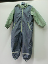 grau-grüner Kapuzen Matsch Anzug Gr. 86/92 - Neuwertig