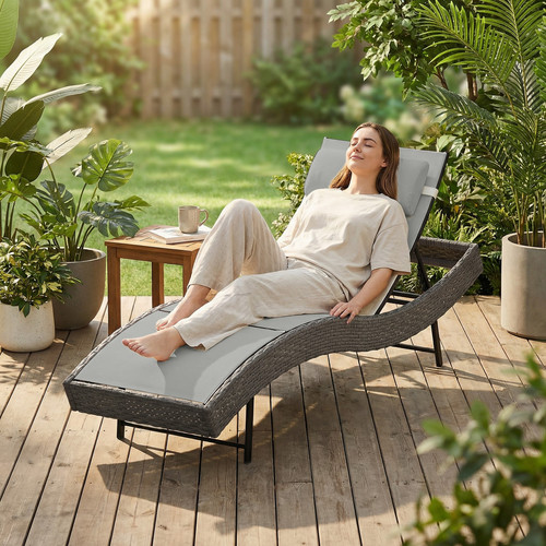 Poly rattan sonnenliege - poly,