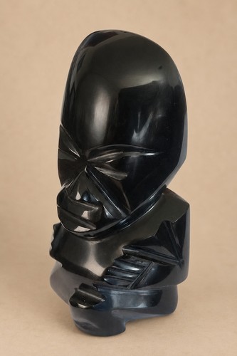 Obsidian aztekenfigur 9 cm - aztekenfigur, ca.