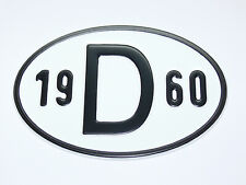 D-Schild 1960 Alu geprägt