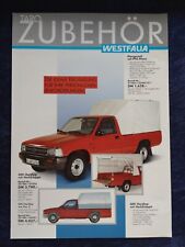 VW Taro Zubehör Prospekt Westfalia 9.1989