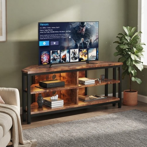 Eleganter eck schrank mit - tv-schrank,