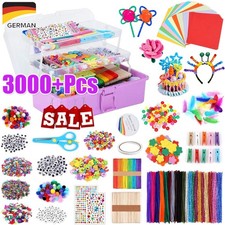 3000+Pcs Bastelset Für Kinder Bastelbox Bastelmaterial Set,Bastelkoffer Gehören.