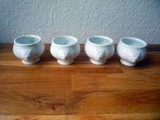 4 kleine Löwenkopf Senf Töpfchen, Töpfe für Kräuterbutter, Suppentassen