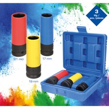 KS TOOLS – Brilliant 1/2" Alu-Felgen Kraft-Stecknuss-Satz robust, 3-tlg 17-19-21