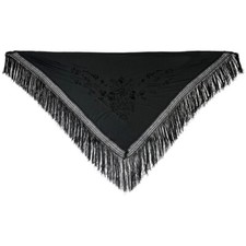 SCHWARZES TUCH SCHAL FRANSEN