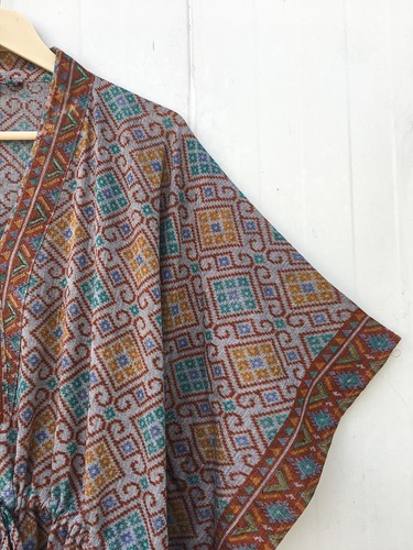 Reine baumwolle kaftan grau - reine,