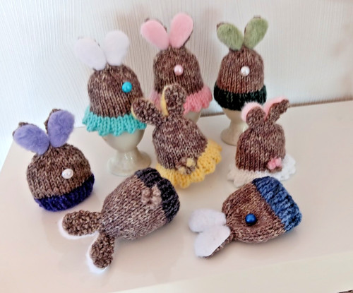 Eierwärmer hase mit fellohren - eierwärmer,