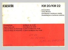 Deutz Fahr KM 20  KM 22 Kreiselmäher Ersatzteilliste Original 1978