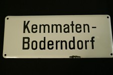 altes Emailschild  Kemmaten -