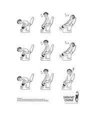 Plakat, "Darm mit Charme", Schaukelhocken: Das Plakat zum Weltbestseller, Enders