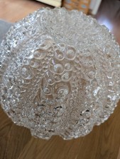 70er Eisglas Ersatz Glas Lampe Schirm XL Kugel 24cm Charlottenhütte Bubble