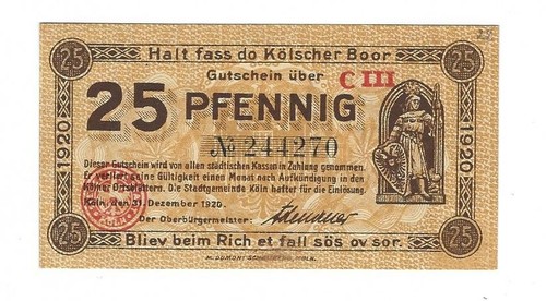 Notgeld köln stadt - köln,