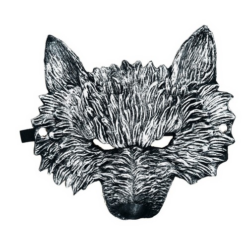 Maske wolf kinnlos - wolf,